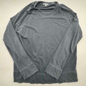 James Perse French Terry Sweatshirt Size 3 (Large) Slate Blue Supima Cotton
